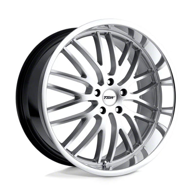 ~(28 lbs. 19X19X10)~ TSW SNETTERTON 17x8.0 5/110 ET40 CB72.1 HYPSIL MIRROR LIP
