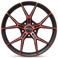 RS01 18X8 5X114.3 ET38 CB73.1 GLOSS BLACK MACHINED RED