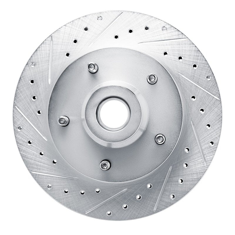 DFC 94-02 Dodge B1500 Front Left Drilled & Slotted Silver Brake Rotor