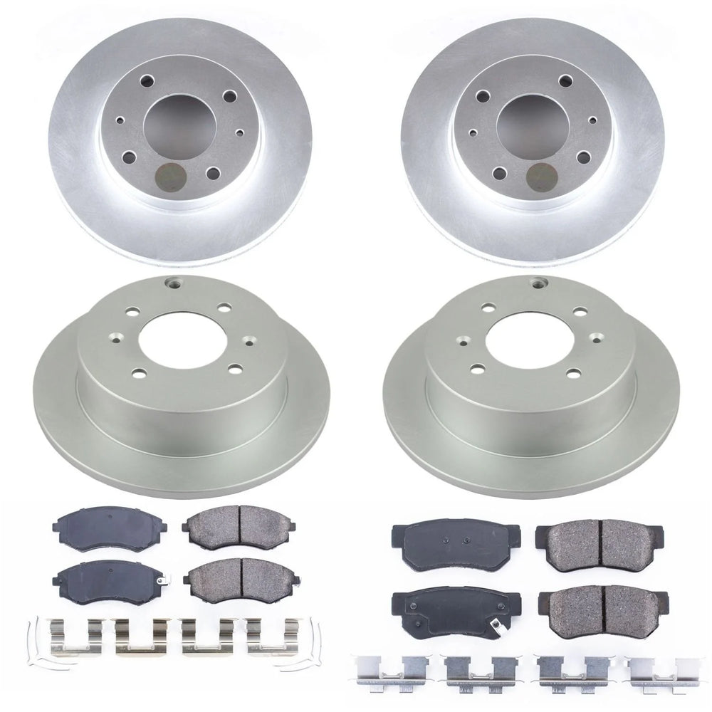 Power Stop 02-03 Hyundai Sonata Front & Rear Z17 Evolution Geomet Coated Brake Kit