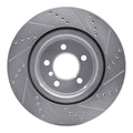 R1 06-09 Land Rover Range Rover Front Left Drilled & Slotted Silver Brake Rotor