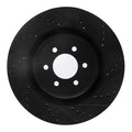 R1 2003-2017 Dodge Viper Front Right Drilled & Slotted Black Brake Rotor