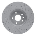 R1 17-19 Jaguar Xe Front Left Drilled & Slotted Geoperformance Rotor