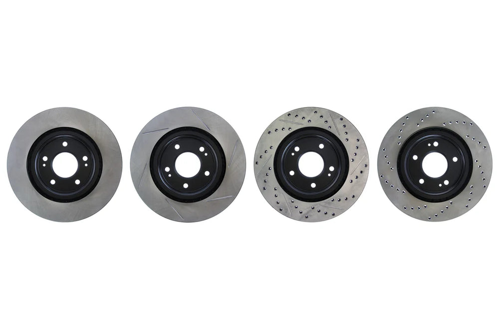 StopTech 03-06 Mitsubishi Evolution SportStop Cryo Slotted & Drilled Front Right Rotor