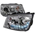 R8 STYLE HALO LED PROJECTOR CHROME