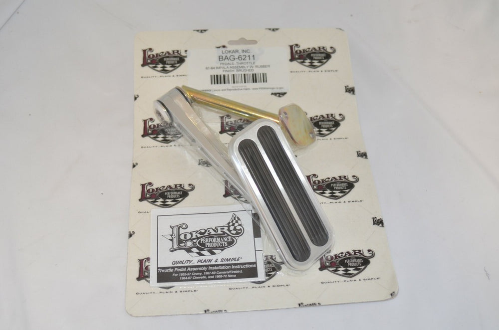 19611964 IMPALA BILLET ALUMINUM THROTTLE PEDAL ASSEM W/RUBBERBLK FINISH