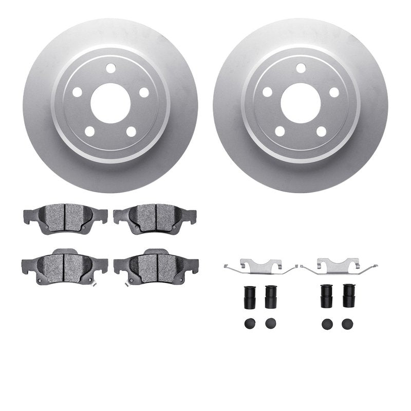 DFC 11-22 Dodge Durango Rear Geospec Rotors with 5000 Advanced Brake Pads w/Hardware