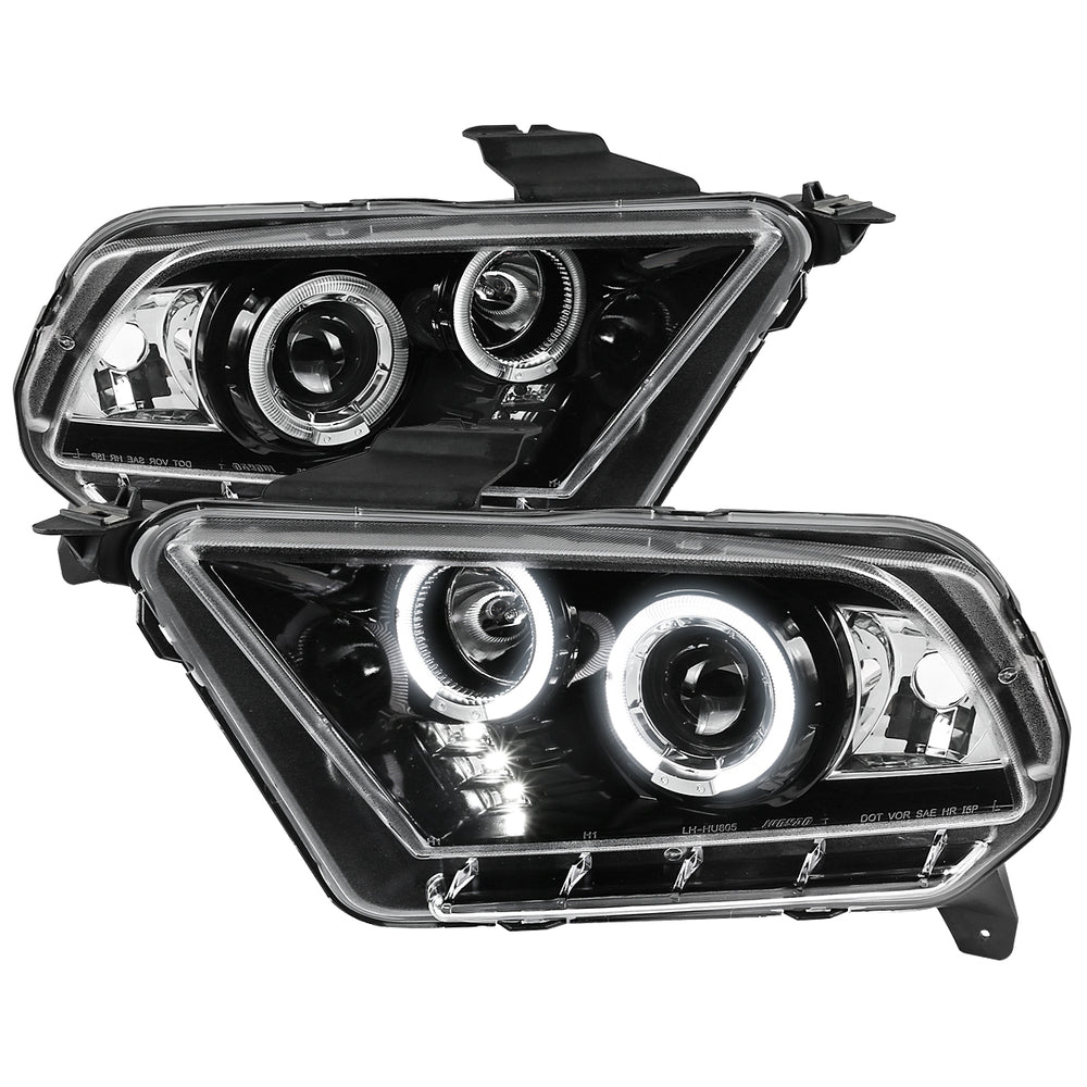 PROJECTOR HEADLIGHT GLOSS BLACK HOU