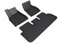 3D MAXpider 21-22 Tesla Model S Kagu 1st & 2nd Row Floormats - Black