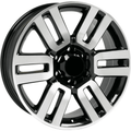 20 IN REPLICA WHEEL TY10 FITS TOYOTA 4RUNNER RIM 20X7 BLACK MACH