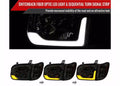 05-07 SEQUOIA LED BAR HEADLIGHT CORNER LIGHT COMBO CHROME HOUSING AND SMOKED LENS WITH SEQUENTIAL TURN SIGNAL - USES STOCK BULBS