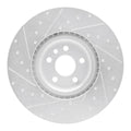 R1 18-20 Land Rover Discovery Sport Front Right Slotted Black Brake Rotor