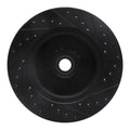R1 76-81 Chrysler Newport Front Left Drilled & Slotted Black Brake Rotor