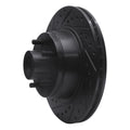 R1 76-81 Chrysler Newport Front Left Drilled & Slotted Black Brake Rotor