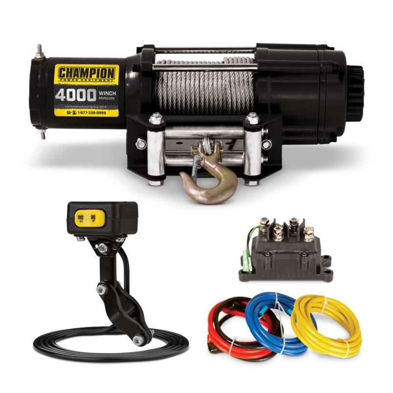 ATV/UTV WINCH KIT HAS A 4000LB RATED LINE PULL