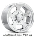 Mickey Thompson Canyon Polished Wheel - 15X8 5X5.5 BP 3.63in BS -22 Offset 108.1mm Bore