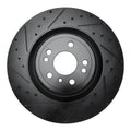 R1 13-19 Mercedes-Benz GLE400 Front Left Drilled & Slotted Black Brake Rotor