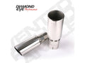 Diamond Eye TIP 4in-5inX16in VENTED/INTERCOOLER ROLLED-ANGLE SLOTTED POLISHED SS 15-DEGREE ANGLE CUT