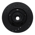 R1 06-12 Ford Ranger (Mexico) Front Right Drilled & Slotted Black Brake Rotor