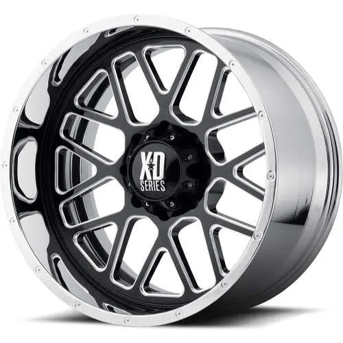 XD201 22X12 5X5.5 BLK MILL CHR LP -44MM