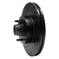 R1 01-05 Ford Explorer Sport Front Left Drilled & Slotted Black Brake Rotor