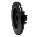 R1 01-05 Ford Explorer Sport Front Left Drilled & Slotted Black Brake Rotor