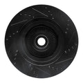 R1 01-05 Ford Explorer Sport Front Left Drilled & Slotted Black Brake Rotor