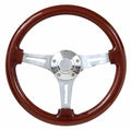 7491 CHEVY/GMC C10 BROTHERS TRUCKS CUSTOM STEERING WHEELS BLACK/WOOD PLAIN