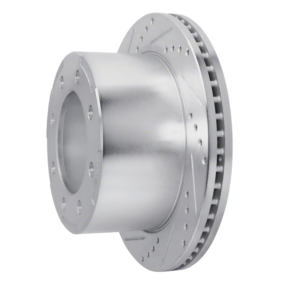 DFC 01-10 Chevrolet Express 3500 Rear Left Drilled & Slotted Silver Brake Rotor