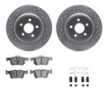 R1 15-24 Ford SSV Plug-In Hybrid Rear Drill/Slot Silver Rotors w/Ceramic Pads