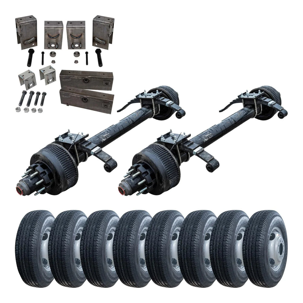 3500LBS AXLE 4IN DROP IDLER 5 ON 4.5IN HUB 1/2IN STUD 1750LBS SPRINGS