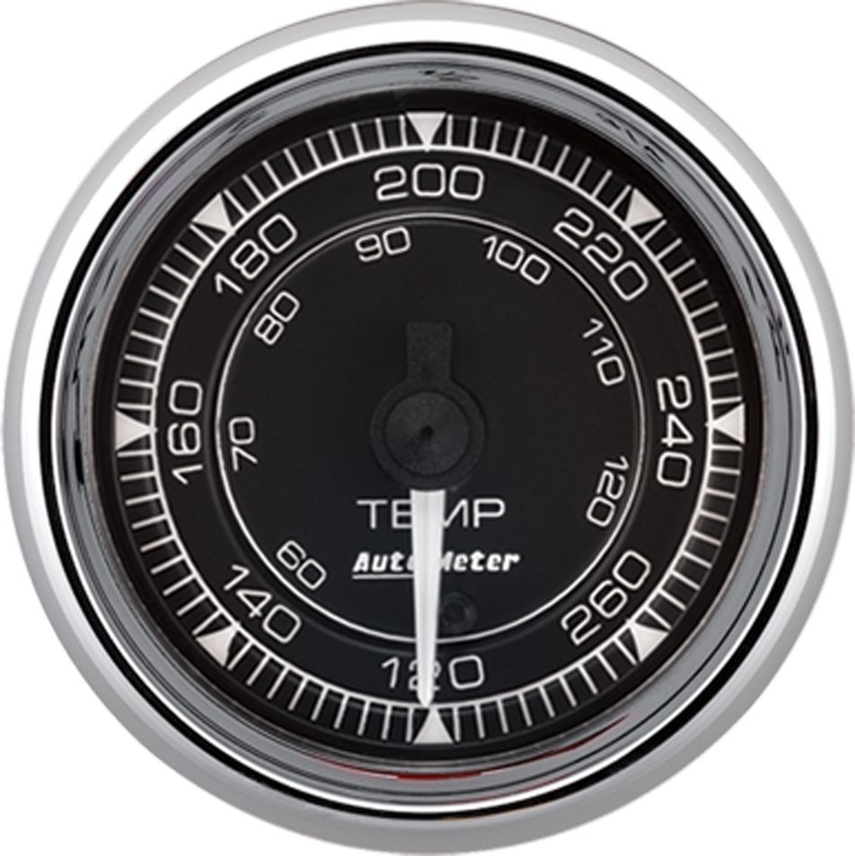 AutoMeter Chrono 2-1/16in 120-280 Degree Temperature Digital Stepper Motor Gauge - Chrome