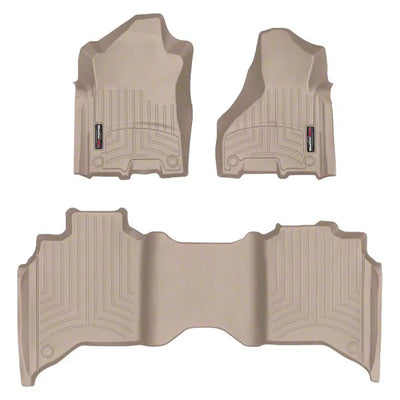 WeatherTech Tan Front and Rear Floorliners Fits -20-24 Dodge RAM 451545-1-2