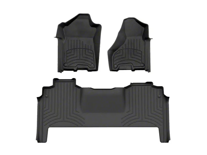 WeatherTech Black Front and Rear Floorliners Fits -20-24 Dodge RAM 441545-1-3