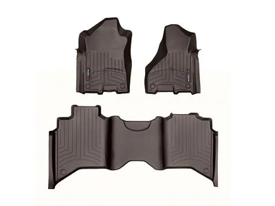 WeatherTech Cocoa Front and Rear Floorliners Fits -20-24 Dodge RAM 471545-1-6