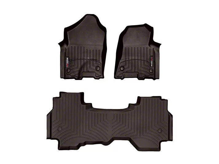 WeatherTech Cocoa Front and Rear Floorliners Fits -20-24 Dodge RAM 471428-1-4