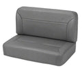 ~(35 lbs. 42X27X10)~ Trailmax II Fixed Bench Seat Rear all vinyl Charcoal/Gray Jeep 55-95 CJ5 CJ7 AND Wrangler;