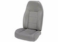 Seat, High-Back, Front, No-Recline, Gray; 76-02 Jeep CJ/Wrangler YJ/TJ