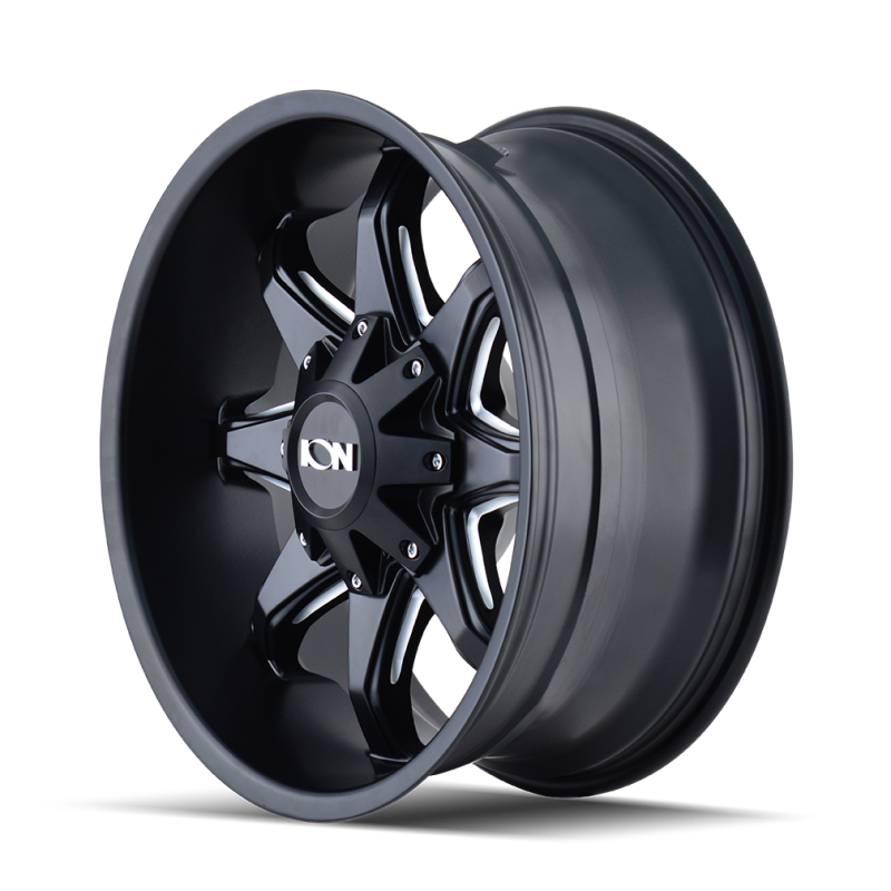 ~(30 lbs. 19X19X10)~ 181 (181) SATIN BLACK/MILLED SPOKES 17X9 5-114.3/5-127 -12MM 87MM