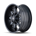~(30 lbs. 19X19X10)~ 181 (181) SATIN BLACK/MILLED SPOKES 17X9 5-114.3/5-127 -12MM 87MM