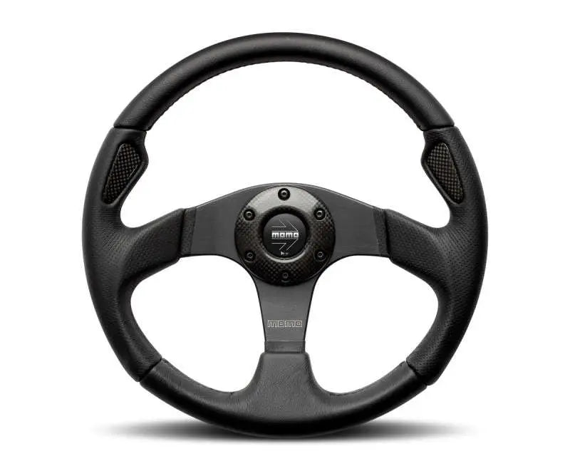 Momo Jet Steering Wheel 320 mm -  Black AirLeather/Black Spokes