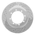 R1 99-07 Ford E-350 Club Wagon Rear Left Drilled & Slotted Geoperformance Rotor