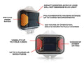 210 MODEL LED SOLAR RED FLASHER W/CLICK BOND MOUNTING KIT