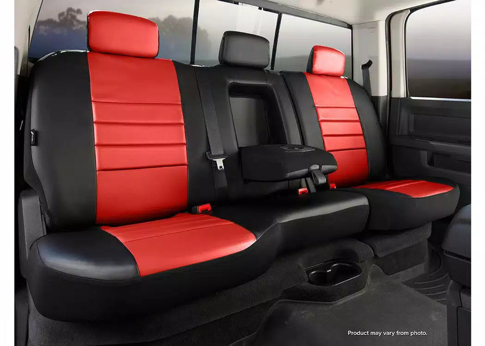 19C RAM 1500 QUAD CAB REAR BENCH SEAT BLACK W/RED CENTER PANELSEAT COVER SEAT C