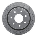 R1 12-14 Ford F-150 Rwd Rear Right Drilled & Slotted Geo-Carbon Rotor