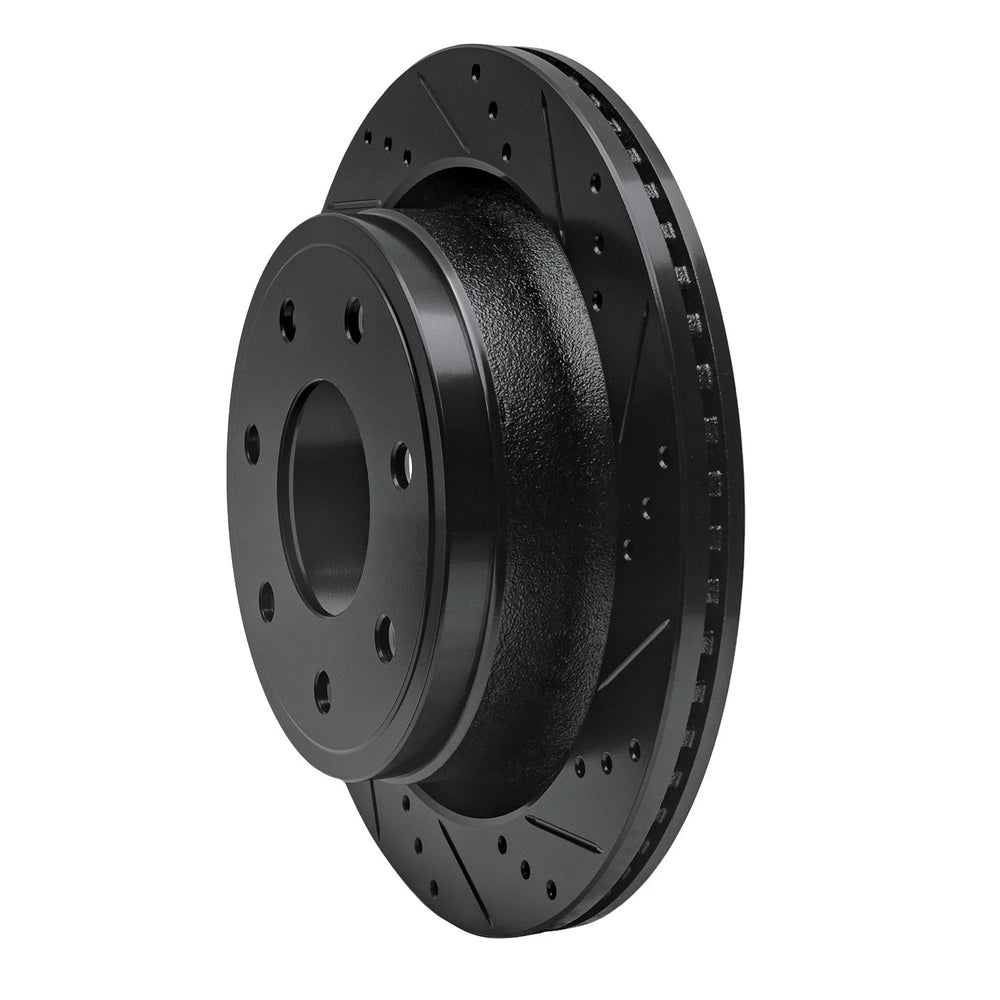 R1 12-14 Ford F-150 Rwd Rear Right Drilled & Slotted Geo-Carbon Rotor