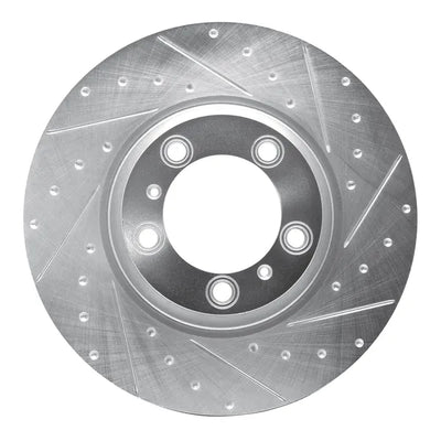 R1 17-23 Porsche Panamera Right Front Drilled & Slotted Geoperformance Rotor