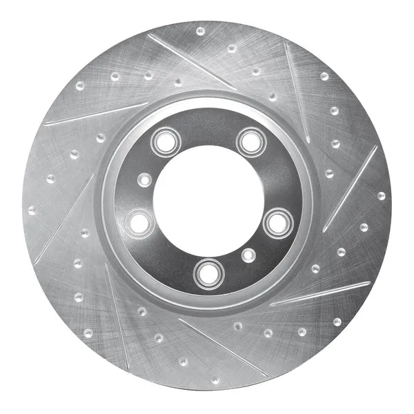 R1 17-23 Porsche Panamera Right Front Drilled & Slotted Geoperformance Rotor