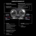 R1 20-26 Ford Police Interceptor Utility Rear Left Drilled & Slotted Geoperformance Rotor