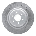 R1 03-17 Dodge Viper Rear Left Drilled & Slotted Geo-Carbon Rotor
